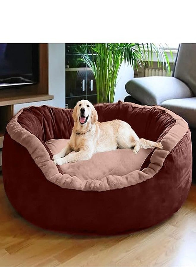 DRILLY Premium Fur XXXL Dog Bed for Extra Large Dogs Washable-Orthopedic Big Dog Beds | Big Breed | | Giant Human Dog Bed (3XL) - Image 1